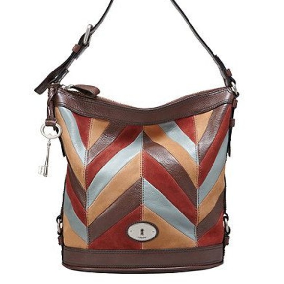 Fossil Handbags - Fossil Maddox Bucket Chevron Tote